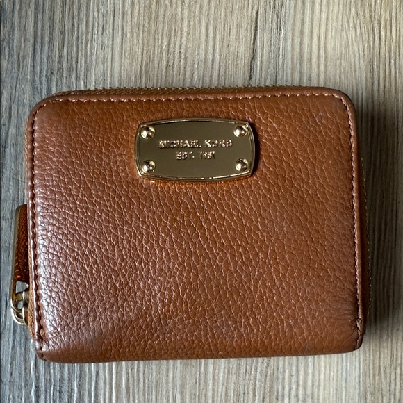 Michael Kors Handbags - Michael Kors Tan Leather Wallet with Gold Accents